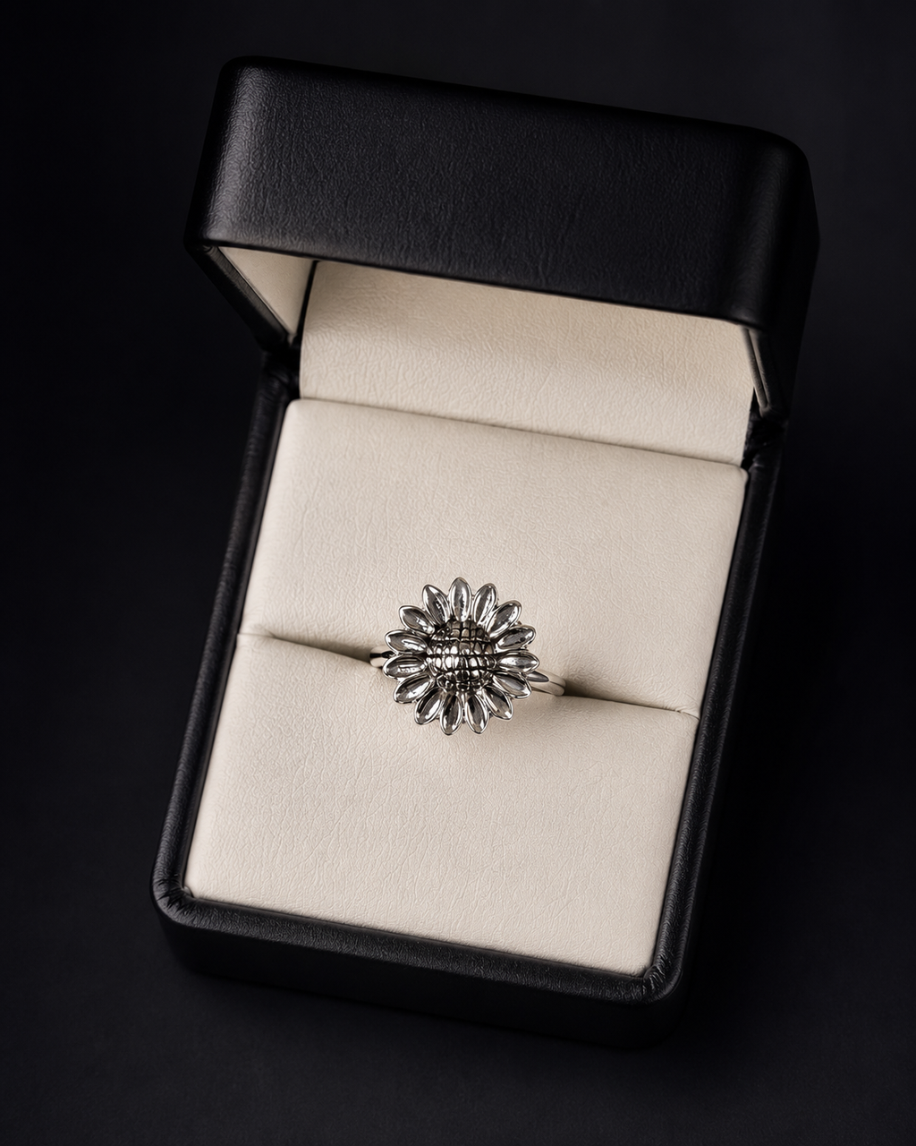 Anillo Girasol en plata .925
