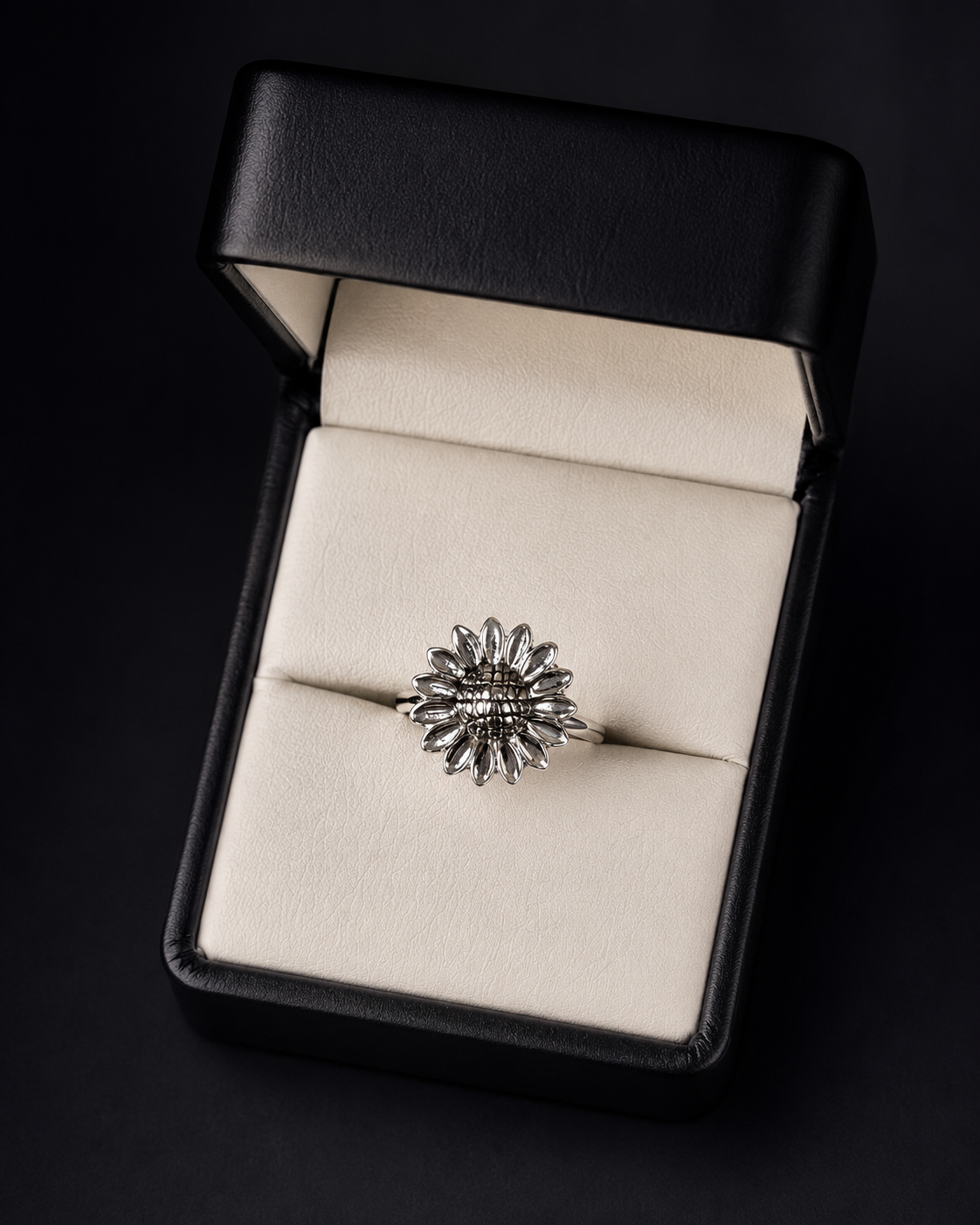 Anillo Girasol en plata .925