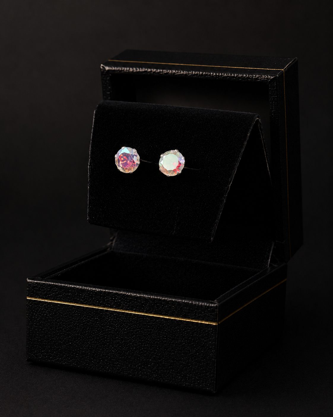 Broqueles Zirconia Multicolor en plata .925