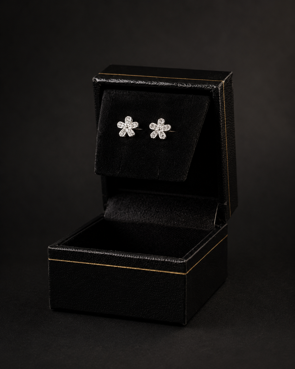 Broqueles Flor en plata .925