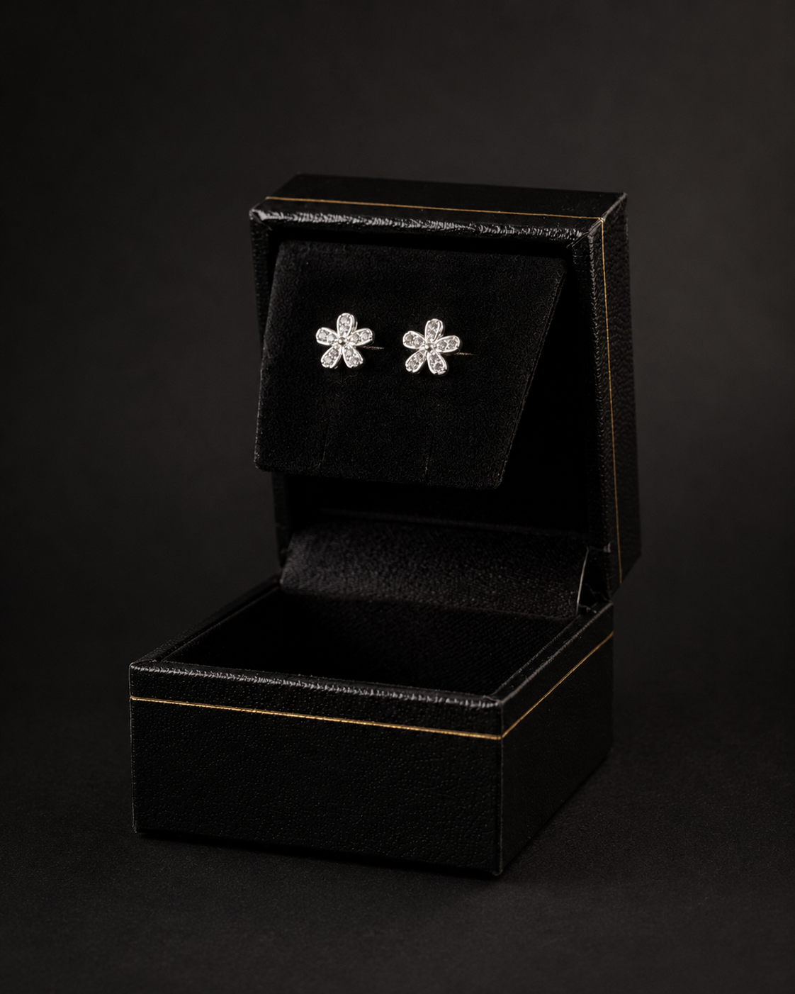 Broqueles Flor en plata .925