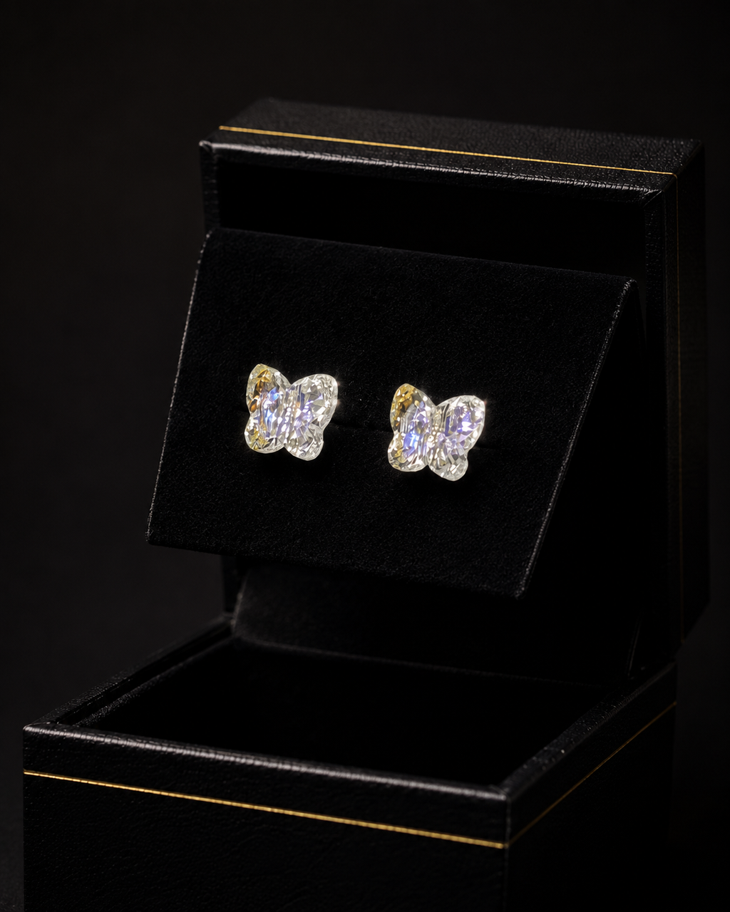 Broqueles Mariposa en plata .925