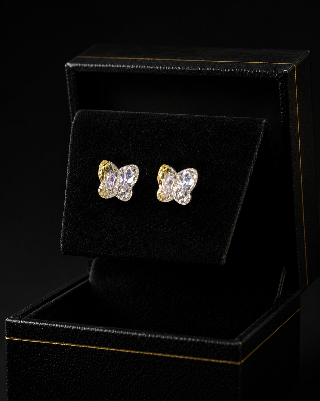 Broqueles Mariposa en plata .925
