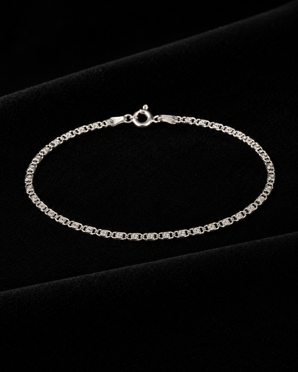 Pulsera Eslabón Texturizado en plata .925