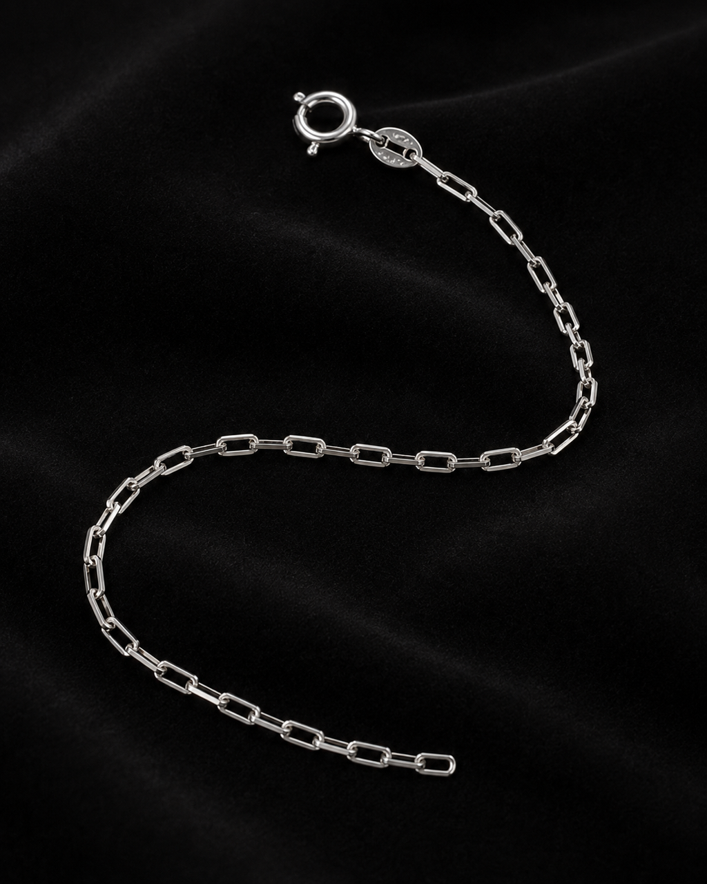 Pulsera Paperclip en plata .925