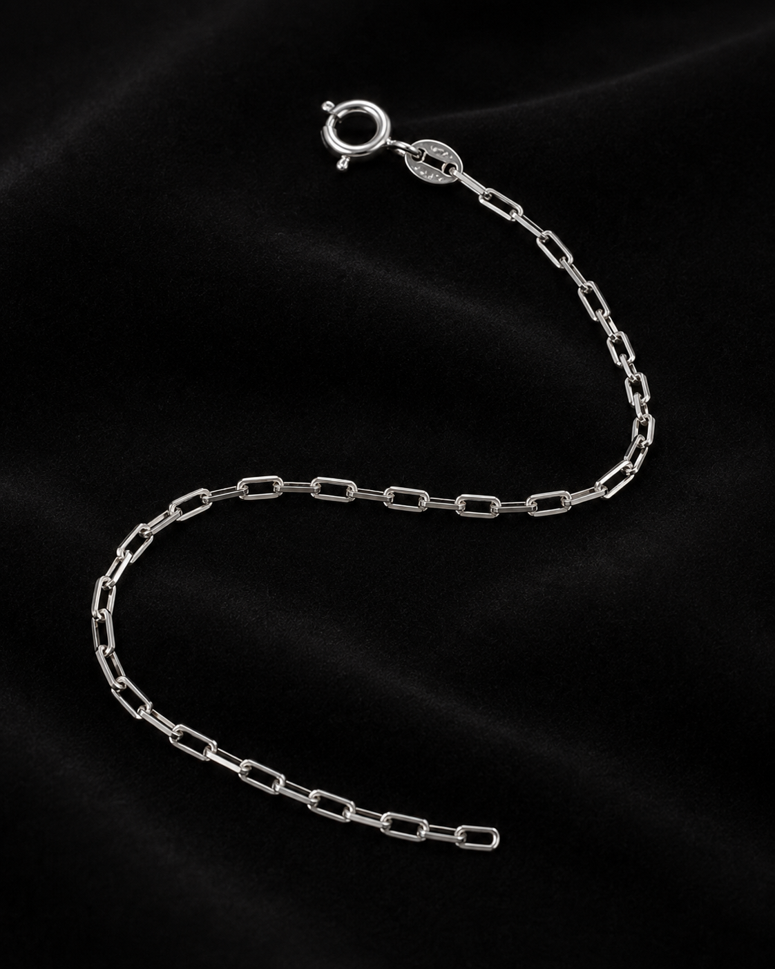 Pulsera Paperclip en plata .925